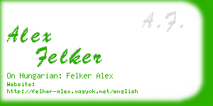 alex felker business card